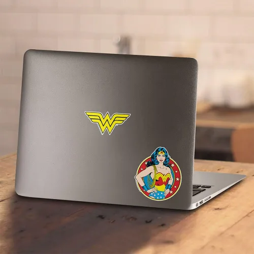Miniatura 4 de Popfunk Wonder Woman Circle Logo - Camiseta unisex para hombre