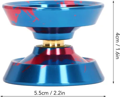 Miniatura 9 de Asixxsix Responsive Yoyo, Yoyo profesional de aleación de aluminio de metal con guante, 3 cuerdas y patrón de pulpo, repuesto avanzado de bola Yoyo