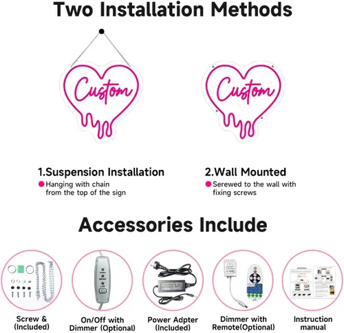 Miniatura 6 de HDJSIGN Letrero de neón personalizado para decoración de pared, letreros de luz de neón LED personalizables, luces de boda, dormitorio, hogar, sala
