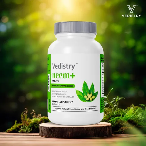 Miniatura 8 de Vedistry Suplementos de hojas de neem Tabletas de hojas de neem de 1100 mg que apoyan la piel clara, la desintoxicación y la salud inmunológica