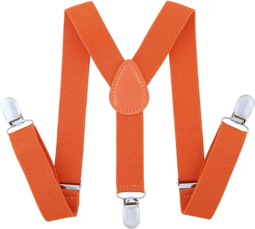 Miniatura 8 de AWAYTR Tirantes ajustables para niños y niños – elástico en forma de Y de color sólido