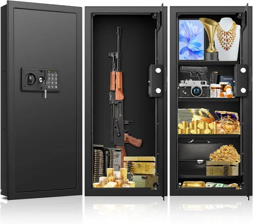 Miniatura 11 de Caja fuerte de pared de 22.05 pulgadas de alto entre montantes de centros de 16 pulgadas, cerradura de combinación en caja fuerte de pared con 2