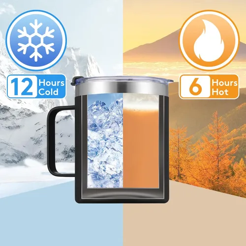 Miniatura 4 de COMOOO Regalos para Hombres y Mujeres, Sometimes You Forget You Are Awesome Coffee Tumbler with Handle, taza de café de acero inoxidable de 14