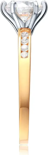 Miniatura 3 de Anillo de compromiso de boda de oro amarillo o blanco de 14 quilates