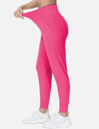 Miniatura 3 de Dragon Fit Pantalones deportivos para mujer con bolsillos, cintura alta, entrenamiento, yoga, pantalones de chándal cónicos, pantalones de descanso