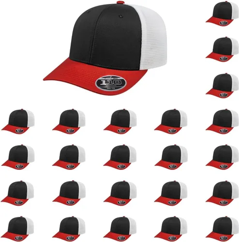 Miniatura 23 de Cap America i8502 Flexfit 110 Premium - Gorra de camionero de perfil medio con 6 paneles de malla trasera con protección UV y cierre ajustable Azul