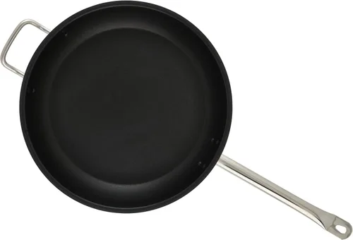 Miniatura 7 de Winco - Sartén de acero inoxidable de grado comercial con mango auxiliar, antiadherente, 14 pulgadas