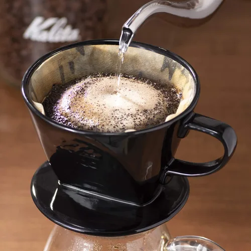 Miniatura 4 de Kalita Gotero de café de cerámica (negro) para 2-4 tazas (#02005)