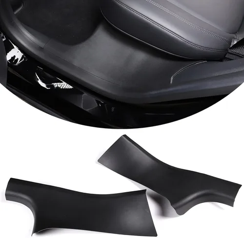 Protector de umbral de puerta interior y exterior para Tesla modelo Y, accesorios de protección de entrada color negro original, 2 piezas (puerta