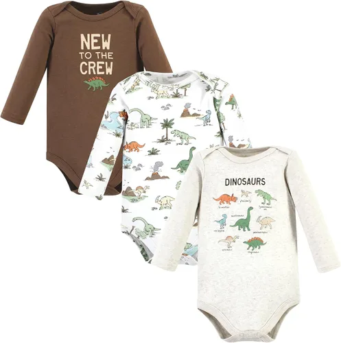 Miniatura 6 de Hudson Baby Body unisex de algodón de manga larga para bebé, leopardo rosa rojo