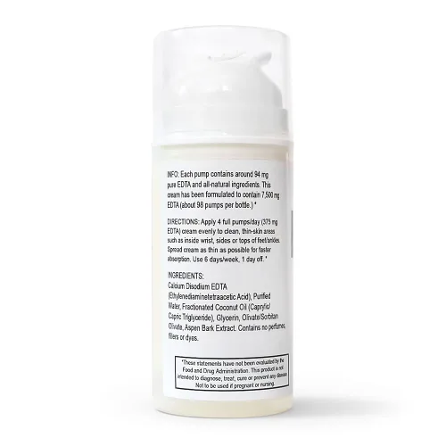 Miniatura 3 de EZDtox Cream - Heavy Metal EDTA Detox - 1 mes de suministro - Bomba de 3.5 oz