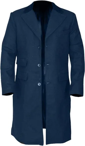 Miniatura 3 de Hombres Peaky Series Thomas Shelby solapa azul lana gabardina