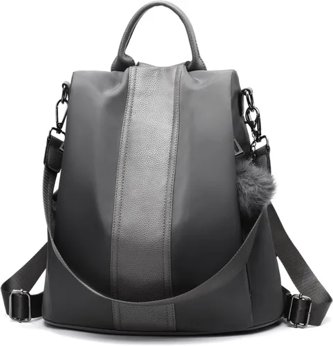 Miniatura 11 de Mochila impermeable liviana de nailon antirrobo para mujer, Negro, M