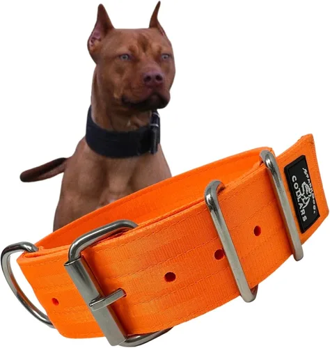 Miniatura 10 de SparkDog - Collar de perro resistente de 1.5 pulgadas, correa ajustable de grado de cinturón de seguridad con herrajes de acero inoxidable