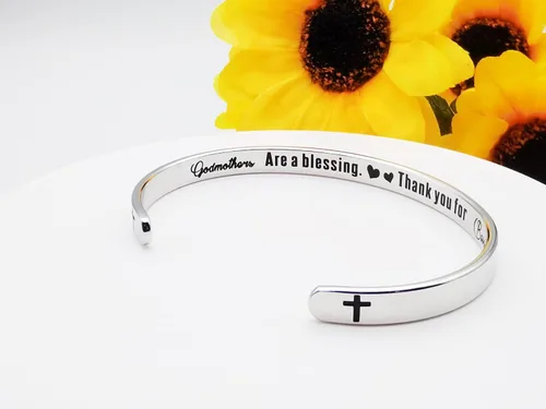 Miniatura 264 de Pulseras inspiradoras para mujer, joyería de acero inoxidable, con refranes, pulsera motivacional con mensaje oculto, pulseras grabadas para mejor