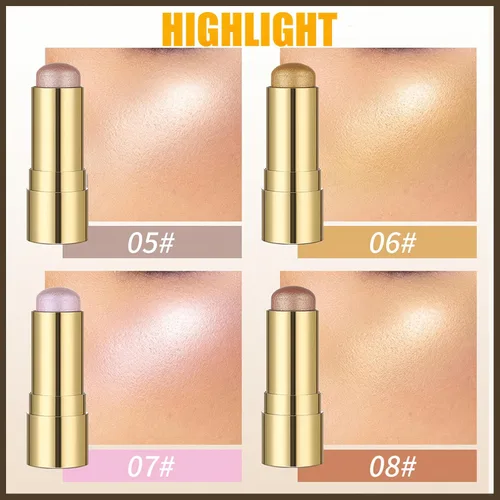 Miniatura 6 de MIELIKKI Barra de rubor en crema, maquillaje en barra de contorno, tonos con resaltadores y barras de sombra de ojos, larga duración, impermeable