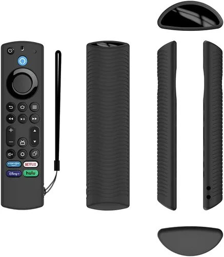 Miniatura 2 de Funda para control remoto de voz, funda de silicona compatible con Insignia Firetv Omni Series o TV 4, ligera, antideslizante, a prueba de golpes