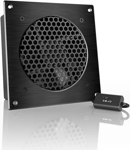 Miniatura 20 de AC Infinity AIRPLATE T8, sistema silencioso de refrigeración doble ventilador de 6" con control de termostato, para gabinetes AV de cine en casa