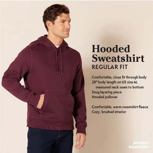 Miniatura 2 de Tienda Essentials Sudadera de vellón con capucha, para hombre