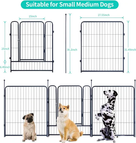 Miniatura 3 de Corralito para perros, valla portátil para perros al aire libre, corralito para perros grandes, medianos y pequeños, vallas para perros