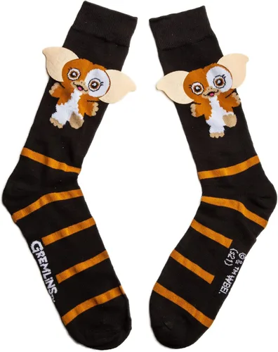 Hypnotic Hats Gremlins NB701 - Calcetines novedosos para hombre con orejas 3D, un par de calcetines largos para adultos, color marrónnegro, talla