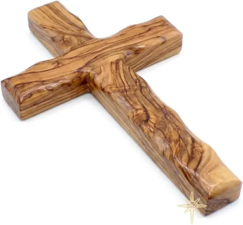 Miniatura 8 de Cruz de pared, cruces de madera de Belén, Tierra Santa. Crucifijo de madera de olivo. Decoración colgante para el hogar. Regalo religioso