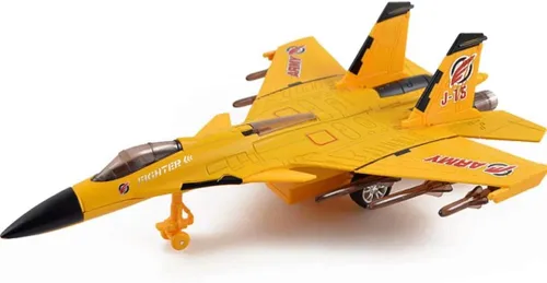 Miniatura 8 de QIAONIUNIU Avión de juguete modelo aviones de aleación tire hacia atrás luchador para niños con luces intermitentes, sonido de jet real (negro)