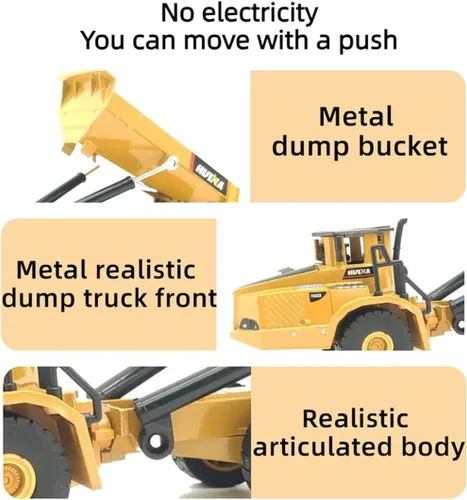 Miniatura 3 de Camiones de juguete de metal para niños, camión volquete de metal, juguete para interiores y exteriores, juguetes de construcción de metal fundido a