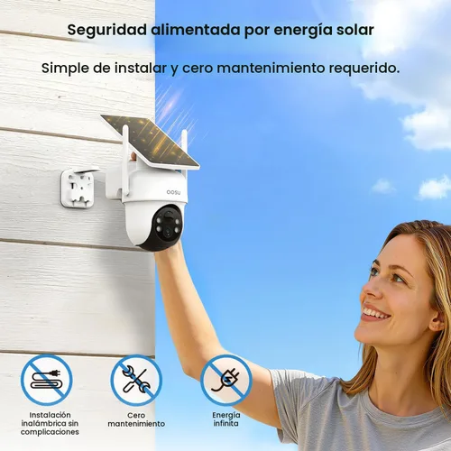 Miniatura 7 de Cámaras de seguridad al aire libre inalámbricas aosu, kit de 2 cámaras, sin suscripción, alimentadas por energía solar, sistema de cámaras