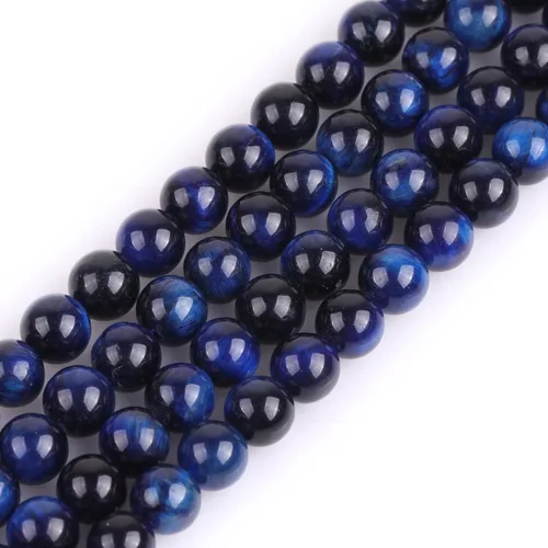 Miniatura 26 de GEM-Inside Cuentas sueltas de amatista natural de 14 mm, gemas de cristal redondo, piedra de energía para hacer joyas, 15 pulgadas Amatista oscura