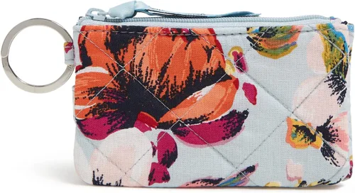 Miniatura 5 de Vera Bradley Cartera de algodón de lujo con cremallera para mujer con protección RFID