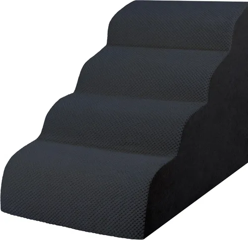 Miniatura 10 de Escaleras para perros pequeños, rampa de espuma de alta densidad para perros, escalones extra anchos antideslizantes para camas altas o sofá