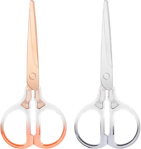 Miniatura 18 de Honagu Tijeras, tijeras de acero inoxidable acrílico transparente, tijeras profesionales de oficina para el hogar, escuela, oficina, manualidades