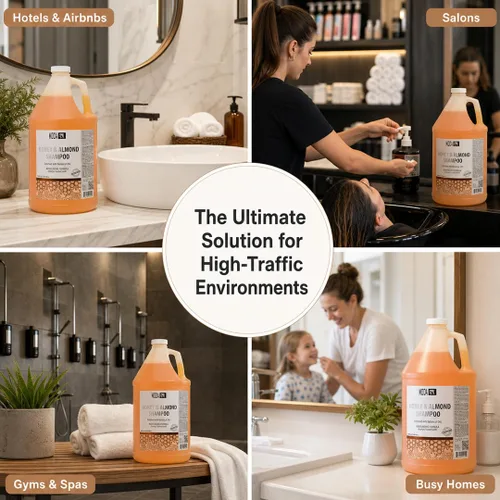Miniatura 4 de MODA Champú hidratante para todo tipo de cabello, 128 onzas, profesional, limpia y acondiciona profundamente, fortalece, restaura y da brillo a tu