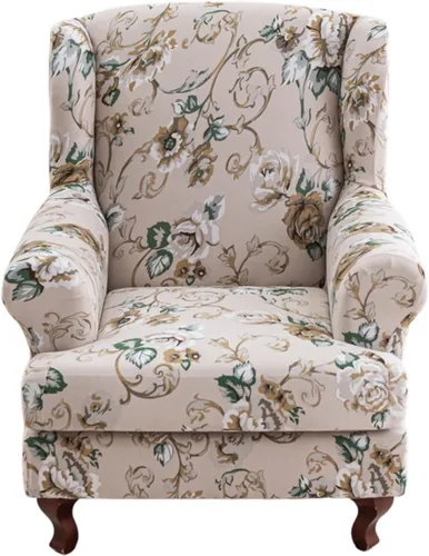 Miniatura 39 de Eco-Ancheng Funda para silla Wingback, 2 piezas, respaldo de ala, fundas de elastano para sillón con respaldo de ala, fundas para sillón con parte