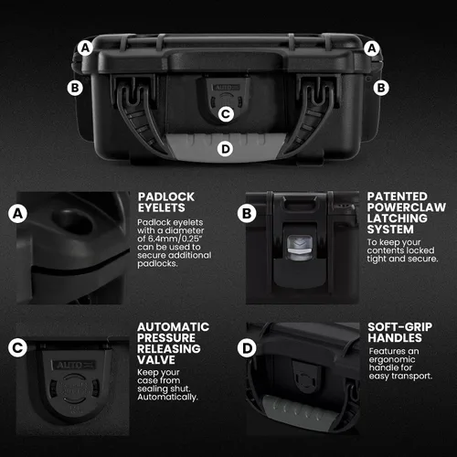 Miniatura 4 de NANUK 903 - Funda rígida con espuma, IP67, impermeable, resistente a los impactos para cámaras compactas y equipos pequeños, a prueba de polvo, 9.1