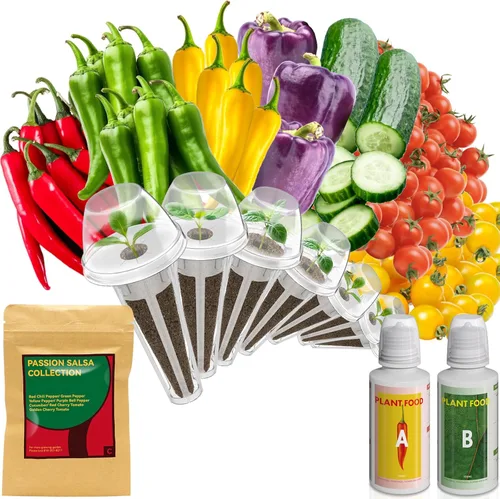 Miniatura 12 de Kit de semillas de frutas Inbloom para AeroGarden, Ahopegarden, GARDENCUBE, MUFGA, sistema de cultivo hidropónico iDoo, 7 cápsulas