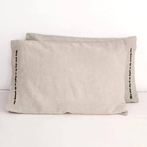 Miniatura 11 de Linen World - Juego de 2 fundas de almohada de lino, 20 x 30 pulgadas, tamaño estándar/Queen, fundas de almohada 100% lino natural francés, fundas