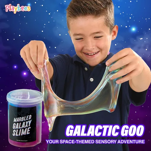 Miniatura 8 de Slime de unicornio de galaxia marmolada – Paquete de 12 – Kit de unicornio cósmico para estimulación sensorial y juego creativo, regalo perfecto