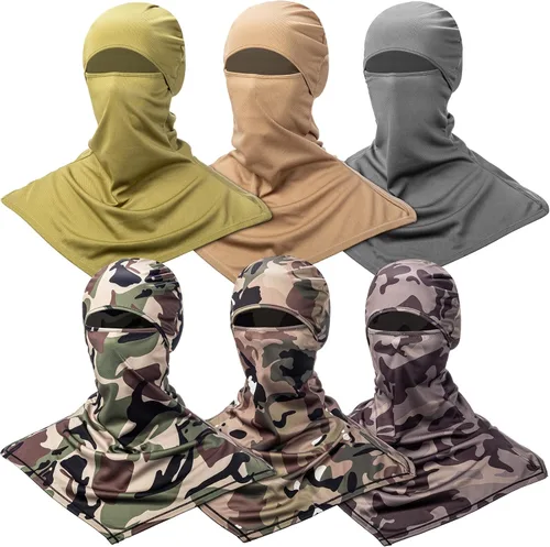 Miniatura 8 de Syhood 6 Pieces Balaclava Face Cover Breathable Long Neck Covers Summer Neck Protector for Men Sun Protection