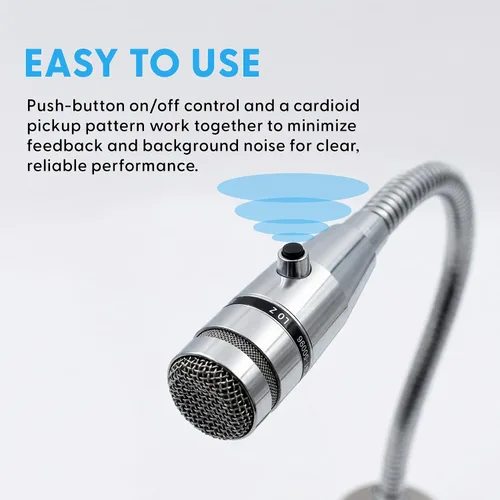 Miniatura 3 de REBUILD SKILLS Micrófono Push-to-Talk RBX-515SBG-18X Compatible con Shure 515SBG-18X para uso en restaurantes, supermercados, Drive Thru - Cuello