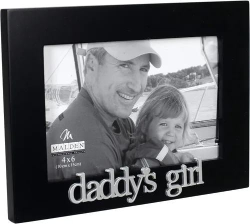 Miniatura 3 de Malden International Designs 4305-46 Daddy's Girl Expressions - Marco de fotos, 4 x 6 pulgadas, color negro