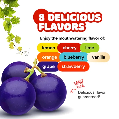 Miniatura 6 de Bolas de chicle para máquina de chicles – Bolas de chicle grandes de doble burbuja de 1 pulgada – Goma de mascar con sabor a fruta surtido