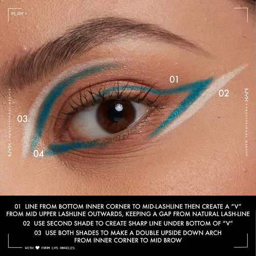 Miniatura 7 de NYX PROFESSIONAL MAKEUP Epic Wear - Lápiz delineador de ojos de larga duración, paquete de 3 (blanco puro, negro tono negro, marrón más profundo)
