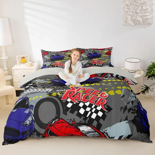 Miniatura 29 de Erosebridal Juego de funda de edredón con diseño de hojas y mono para niños, funda de edredón de animales divertidos, tamaño individual para niños