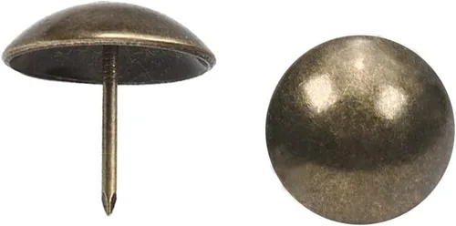 Miniatura 10 de MroMax 120 tachuelas de clavos para tapicería de 0.47 pulgadas de diámetro, hierro de estilo vintage, de metal, redondos, de 0.67 pulgadas de altura