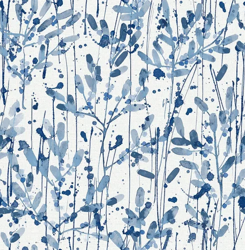 Scott Living Leandra Indigo Floral Trail - Papel pintado (2975-26237)