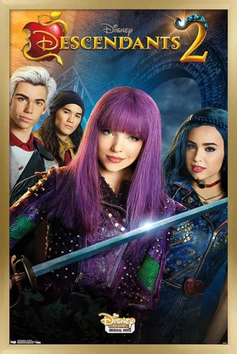 Miniatura 18 de Trends International Disney Descendants 2 - Póster de pared de una hoja, 14.725 x 22.375 pulgadas, versión enmarcada de madera de granero