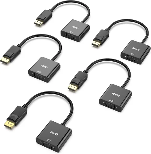 Miniatura 9 de BENFEI Conversor DisplayPort a VGA, cable macho a hembra chapados para Lenovo, Dell, HP, ASUS.