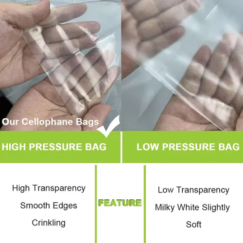 Miniatura 4 de Zcintert Bolsas Transparentes de Celofán para Dulces, 100 Piezas - 7" x 9.8" (2mils), Bolsas de Regalo de Plástico para Dulces, Recuerdos de Fiesta